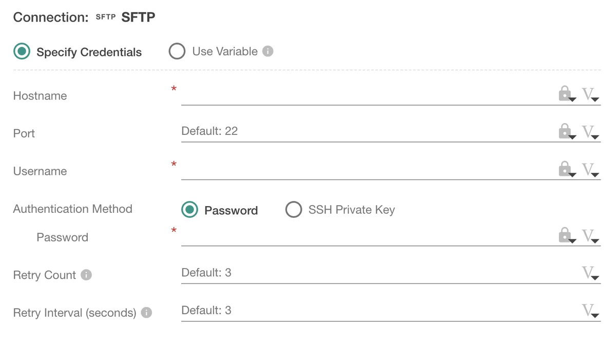 (Screenshot of the Connector tab)