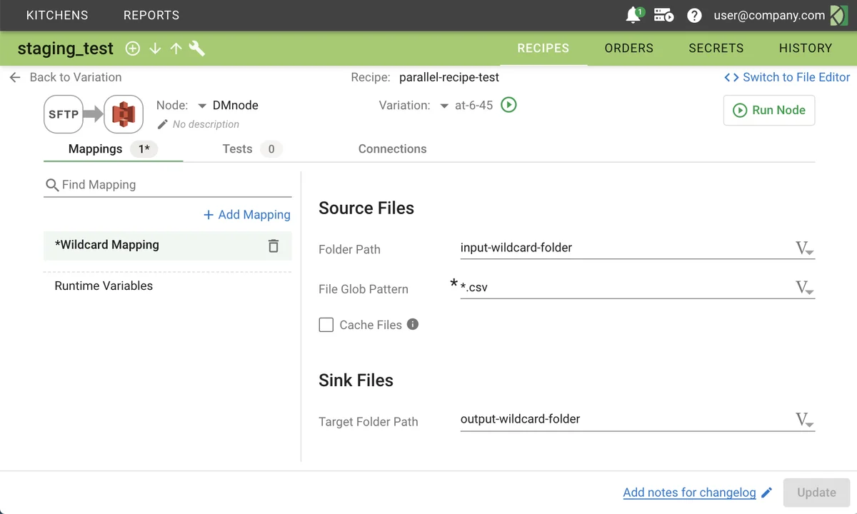 (DataMapper Node with wildcard)