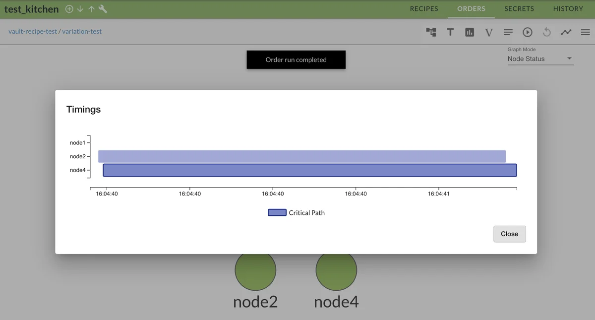 (Screenshot of the Timings dialog)