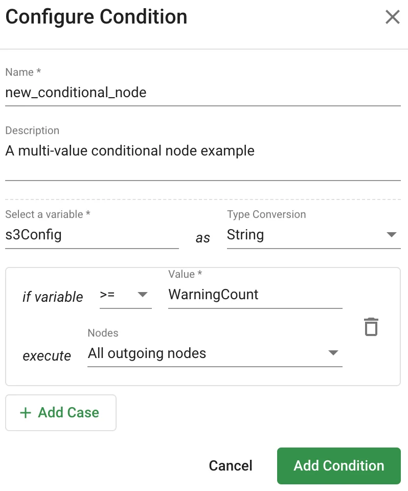 (Conditional node dialog for multi-value)