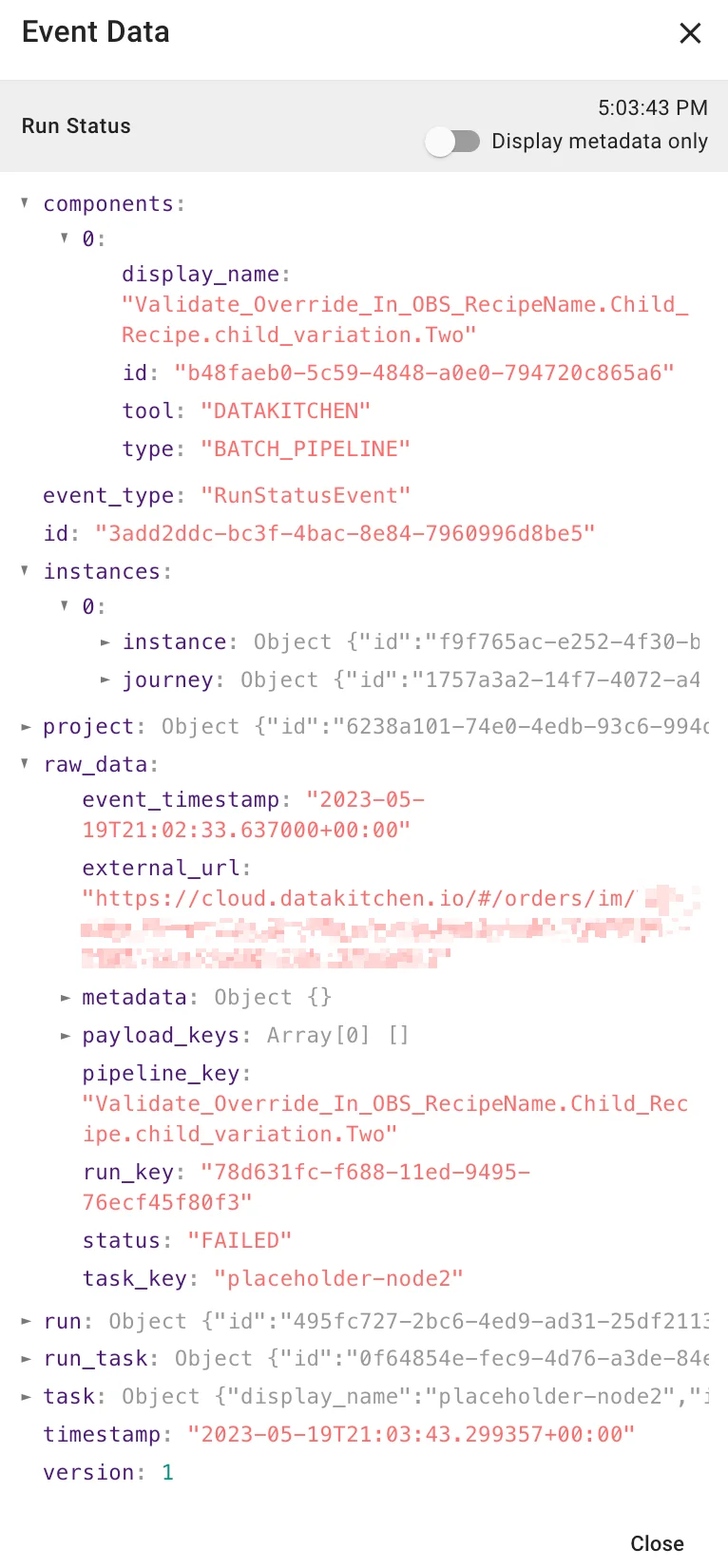 (Event metadata example)